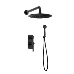 Orabella Elegance Black matt - Shower set εντοιχισμού με Μπαταρία λουτρού, εντοιχι