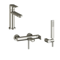 Orabella by Armando Vicario Set Glam brushed nickel Χαμηλή - Μπαταρία νιπτήρος και λουτρού