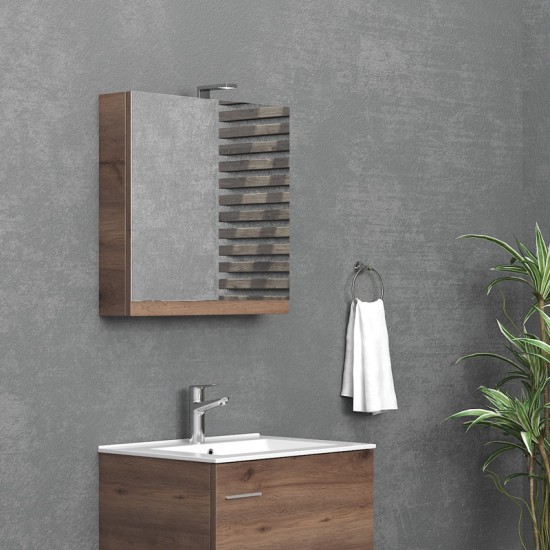 Καθρέπτης ανοιγόμενος Brown 8702 Collection:NEW KARAG 60x13x60cm